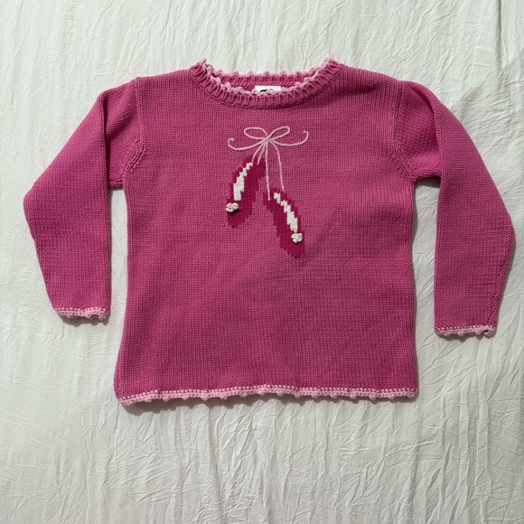 Other - Kids Pink Knit Ballet Slippers Ballerina Sweater - 100% Cotton